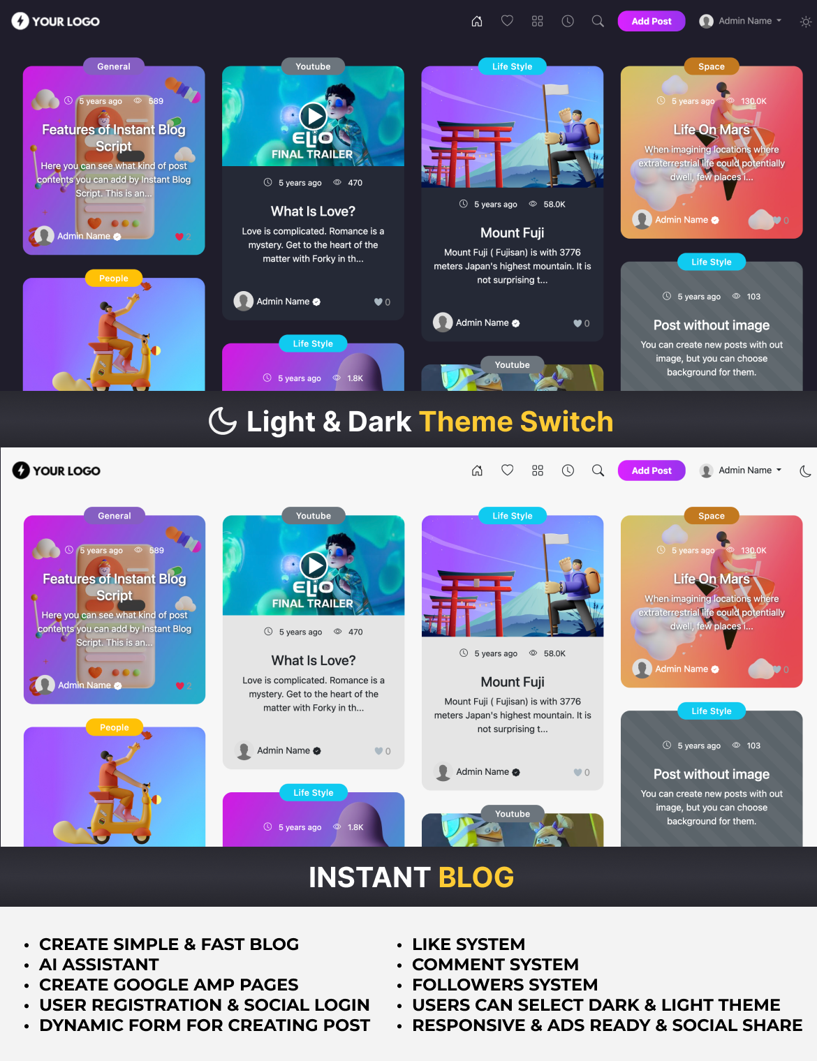Instant Blog - Fast & Simple Blog Php Script - 3